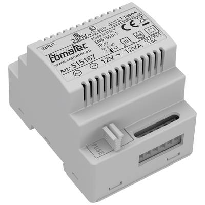 Comatec TBD201212F4 Rail mounted PSU (DIN) 12 V AC 1 A 12 VA Content 1 pc(s)