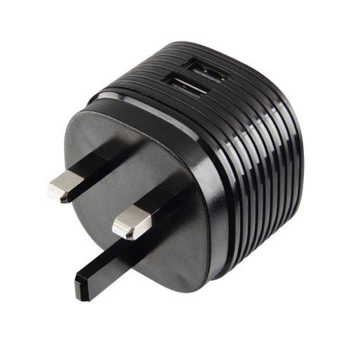 DUAL CHARGER 2X USBA 2.4A BLACK