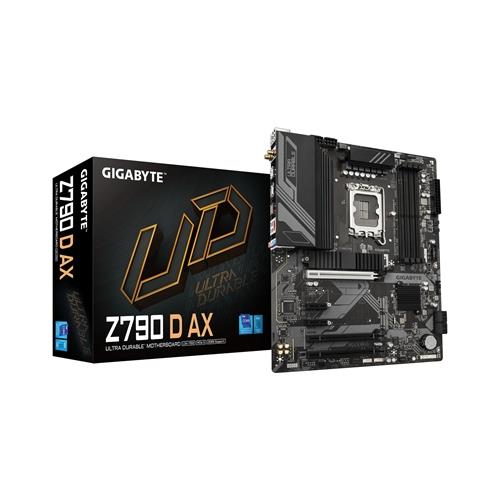 GIGABYTE Z790 D AX Motherboard - Supports Intel Core 14th Gen CPUs 12+1+1 Phases Digital VRM up to 7600MHz DDR5 (OC) 3xPCIe 4.0 M.2 Wi-Fi 6E 2.5GbE LAN USB 3.2 Gen 2