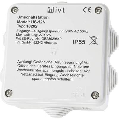 IVT Switcher US-12N 2760 VA 18202 130 mm x 130 mm x 60 mm Suitable for (inverters):Universal