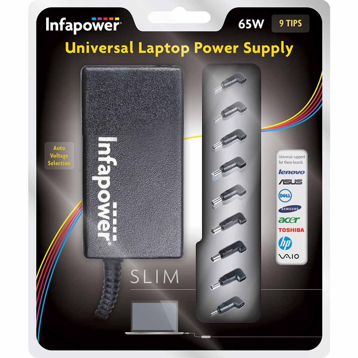 Infapower 65W Laptop Automatic Power Supply, none
