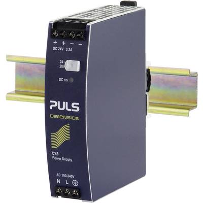 PULS DIMENSION CS3.241 Rail mounted PSU (DIN) 24 V DC 3.3 A 80 W No. of outputs:1 x Content 1 pc(s)