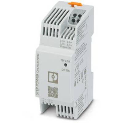 Phoenix Contact STEP3-PS/1AC/12DC/2.5/PT Rail mounted PSU (DIN) 12 V DC 2.5 A 30 W No. of outputs:1 x Content 1 pc(s)