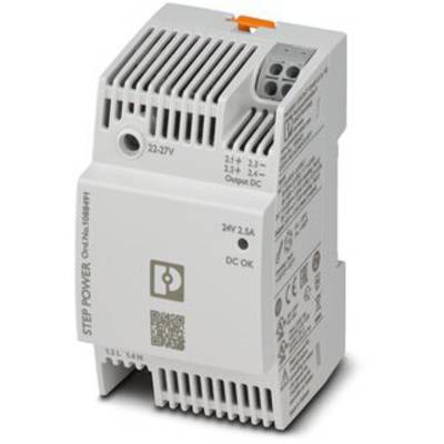 Phoenix Contact STEP3-PS/1AC/24DC/2.5/PT Rail mounted PSU (DIN) 24 V DC 2.5 A 60 W No. of outputs:1 x Content 1 pc(s)