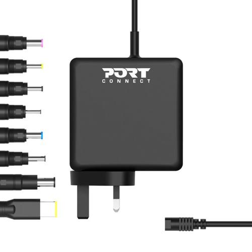 Port Designs 900093B-UK mobile device charger Laptop Universal Black AC Indoor