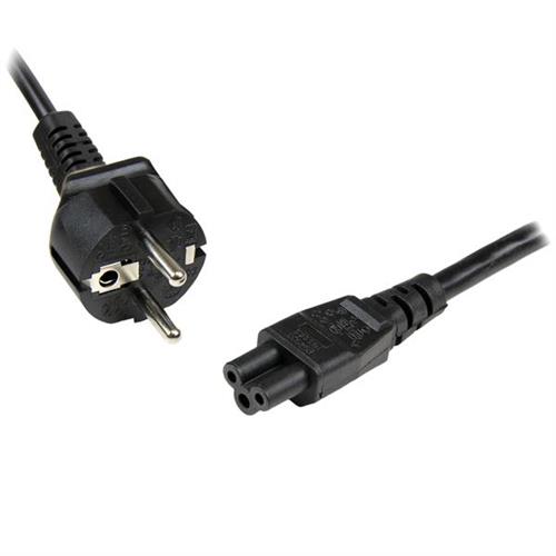 StarTech.com 1m (3ft) Laptop Power Cord EU Schuko to C5 2.5A 250V 18AWG Notebook / Laptop Replacement AC Cord Power Brick Cord Laptop Charger Cable Clover Leaf/Mickey Mouse Power Cord
