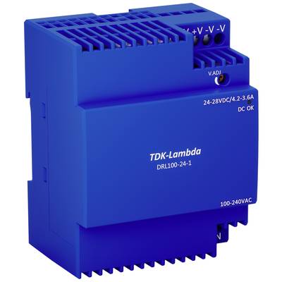TDK-Lambda DRL100-24-1 Rail mounted PSU (DIN) 24 V 3.67 A 100.8 W Content 1 pc(s)