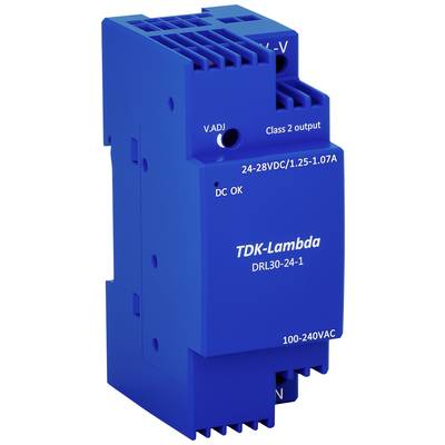 TDK-Lambda DRL30-24-1 Rail mounted PSU (DIN) 24 V 1.25 A 30 W Content 1 pc(s)