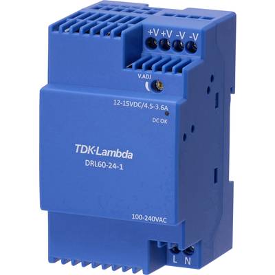 TDK-Lambda DRL60-12-1 Rail mounted PSU (DIN) 12 V 4.5 A 54 W Content 1 pc(s)