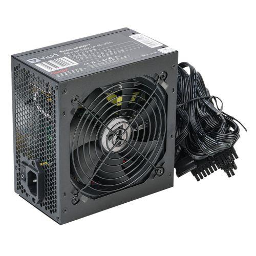 Vida Lite 650W ATX PSU Fluid Dynamic Ultra-Quiet Fan PCIe Flat Black Cables Power Lead Not Included Black