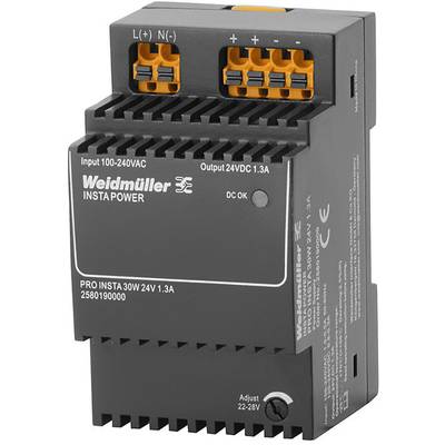 Weidmueller PRO INSTA 30W 24V 1.3A SMPSU 24 V DC 1.3 A 30 W Content 1 pc(s)
