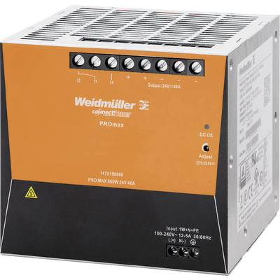 Weidmueller PRO MAX 960W 24V 40A Rail mounted PSU (DIN) 24 V DC 40 A 960 W Content 1 pc(s)