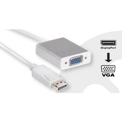 club3D CAC-2003 DisplayPort Adapter [1x DisplayPort plug - 1x VGA socket] White