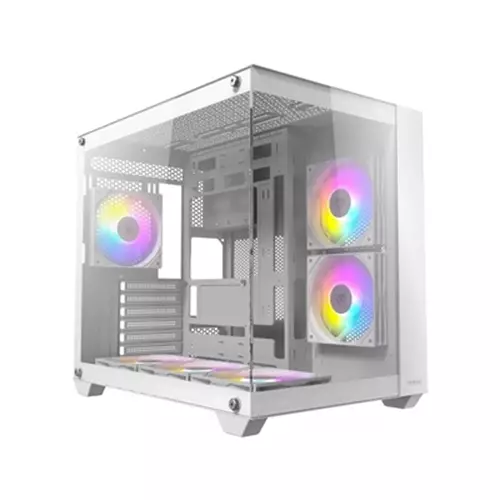 ANTEC CX800 Mid Tower Gaming Case White 270 Full-view tempered glass 3 x 120mm ARGB reverse fans 1x USB 2.0 / 1x USB 3.0 ATX Micro ATX ITX