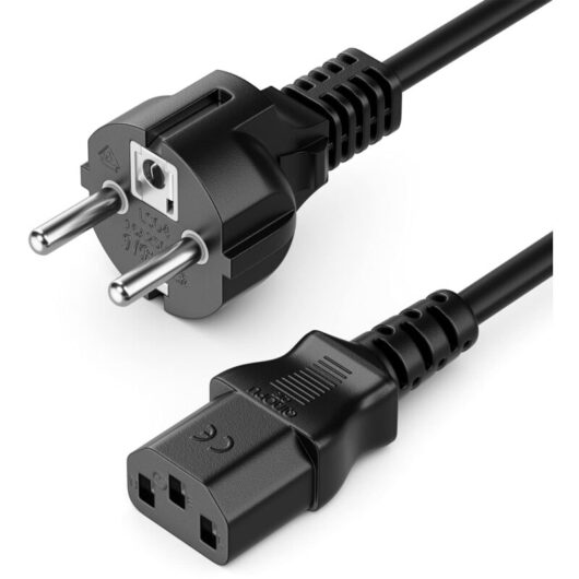 Memkey - 1.5 m power cable protective contact type f (cee 7/4) to cold plug coupling C13 socket pc computer monitor printer