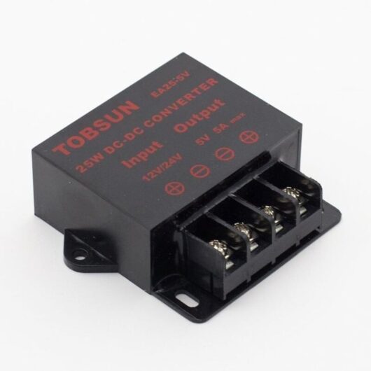 Memkey - Converter Power Supply Transformer dc dc Voltage 12V24V to 5V 5A 25W dc Step Down Converter Adjustable for led Screens, Automobiles, Power