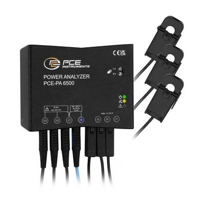 PCE Instruments Power Analyzer Network diagnostics 3-phase, 1-phase Data logger, Clamp meter, Online testing, Power testing