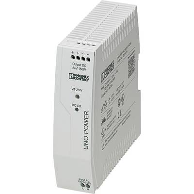 Phoenix Contact UNO-PS/1AC/24DC/150W Rail mounted PSU (DIN) 24 V DC 6.25 A 150 W No. of outputs:1 x Content 1 pc(s)