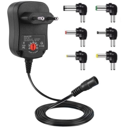 Cyslmuk - 12W Universal Power Supply Adapter 3V 4.5V 5V 6V 7.5V 9V and 12V, Mains Charger Transformer dc 220V for VTech Kidimagic Starlight Kidi