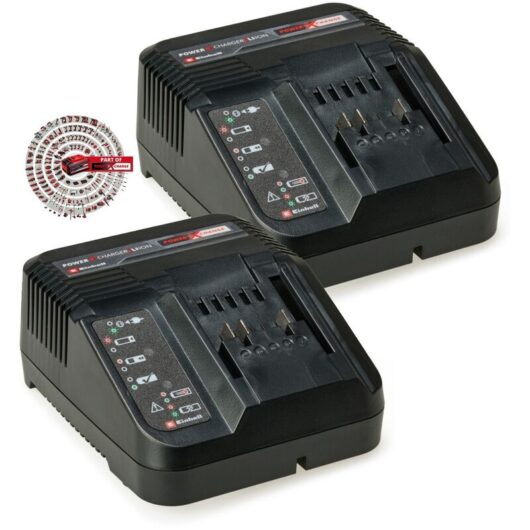 Einhell - 18v / 36v Power X-Change Twin Charger Pack pxc 3ah 30 Min Dual Charging