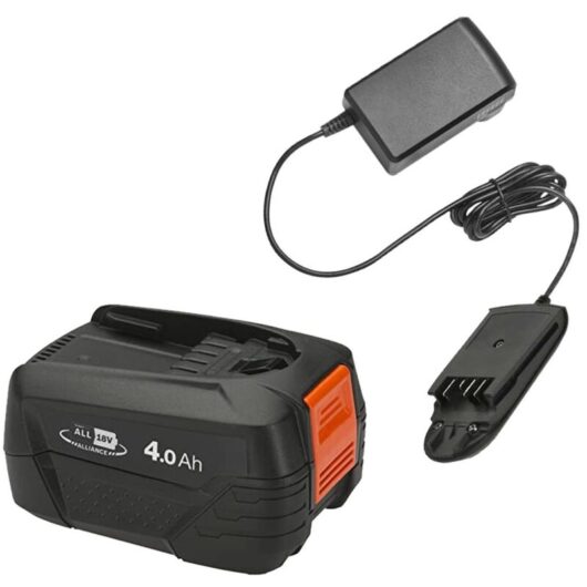 Flymo - Power For All Battery & Charger Starter Set 18V 4.0Ah FLY105 FLY106 AL1810