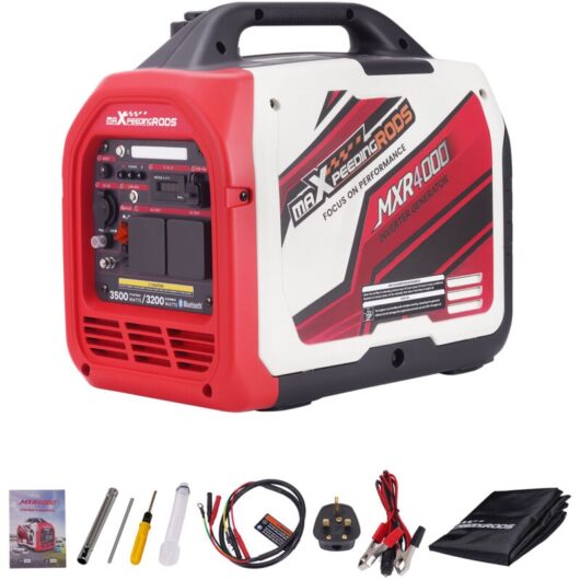 Maxpeedingrods - Inverter Generator 3200W-3500W Digital Display usb Outlets App Camping Power Supply