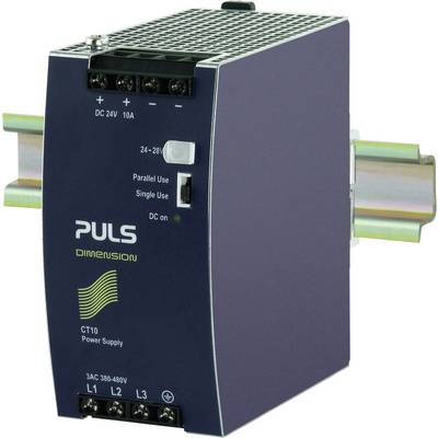 PULS DIMENSION CT10.241 Rail mounted PSU (DIN) 24 V DC 10 A 240 W No. of outputs:1 x Content 1 pc(s)