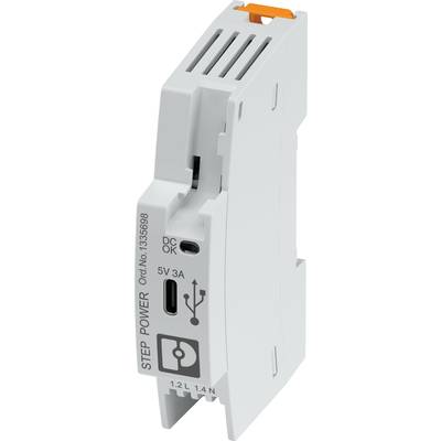Phoenix Contact STEP3-PS/1AC/5DC/3/PT/USB-C Rail mounted PSU (DIN) 3 A 5 W Content 1 pc(s)
