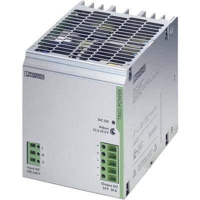 Phoenix Contact TRIO-PS/1AC/24DC/20 Rail mounted PSU (DIN) 24 V DC 20 A 480 W No. of outputs:1 x Content 1 pc(s)