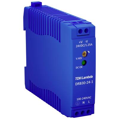 TDK-Lambda DRB30-24-1 Rail mounted PSU (DIN) 24 V DC 1.25 A 30 W No. of outputs:1 x Content 1 pc(s)