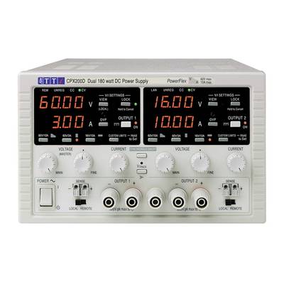 Aim TTi CPX200D Bench PSU (adjustable voltage) 0 - 60 V DC 0 - 10 A 360 W No. of outputs 2 x