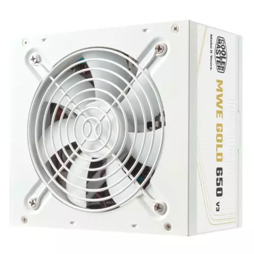 Cooler Master 650W MWE Gold V3 ATX 3.1 PSU Fully Wired HDB Bearing Fan 80+ Gold White