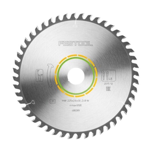 Festool 488289 Saw Blade WOOD Fine Cut HW 225x2,6x30 W48 For CS 70