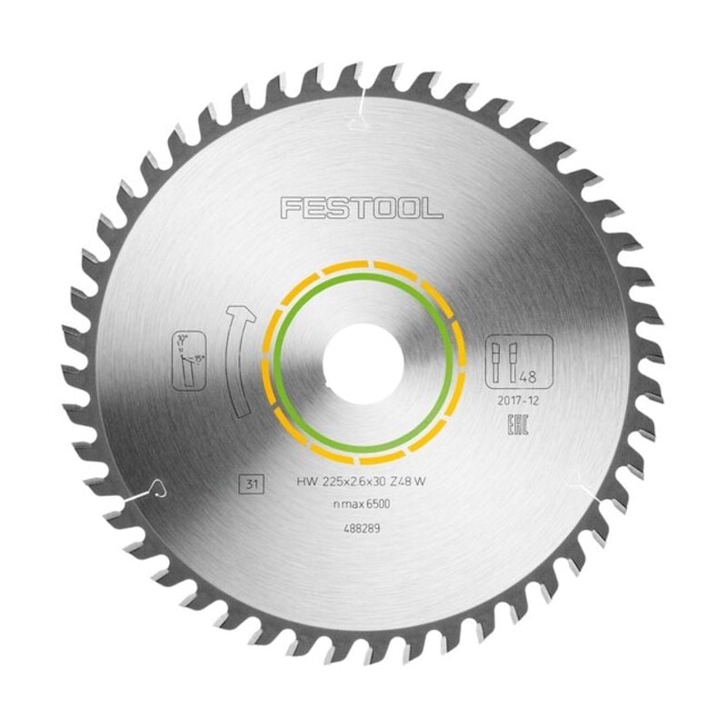 Festool 488289 Saw Blade WOOD Fine Cut HW 225x2,6x30 W48 For CS 70