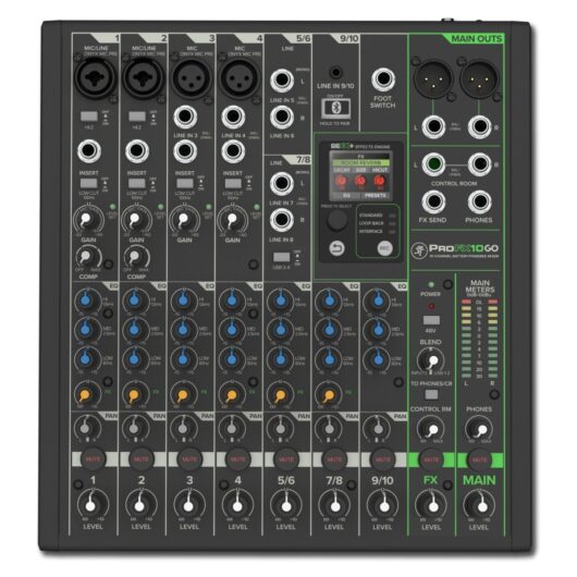 Mackie PROFX10 GO 10-Channel Battery-Powered Analog Mixer