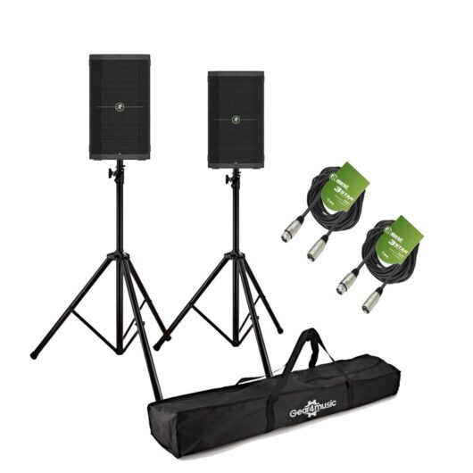 Mackie Thump210 10" Active PA Speaker Bundle with Stands and Cables