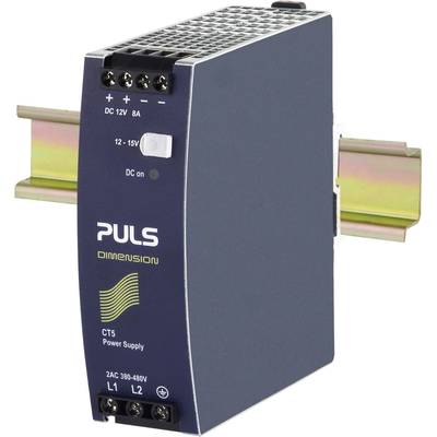 PULS DIMENSION CT5.121 Rail mounted PSU (DIN) 12 V DC 8 A 96 W No. of outputs:1 x Content 1 pc(s)