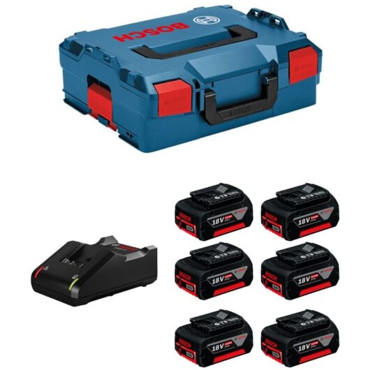 Power Set Bosch 6 x 5,0 Ah + GAL18V-40 + L-Boxx 136)