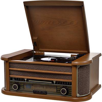 Reflexion HIF2004BT Retro audio system Wireless reception, Bluetooth, Turntable, CD, USB, Incl. remote control 2 x 40 W
