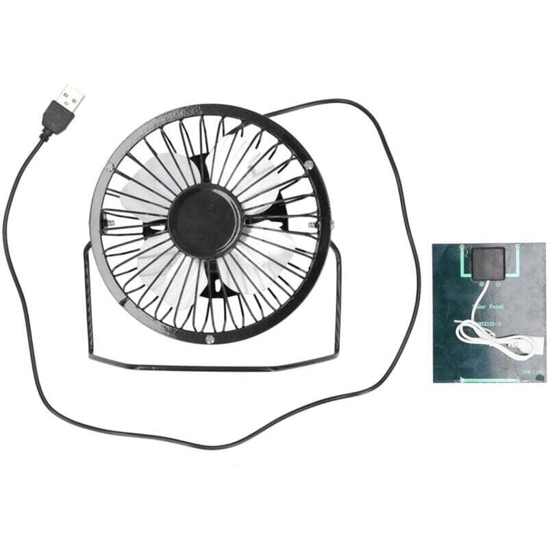 Solar Panel Fan Mobile Power Supply Outdoor Ventilation Cooling USB Interface Portable Device MUMU