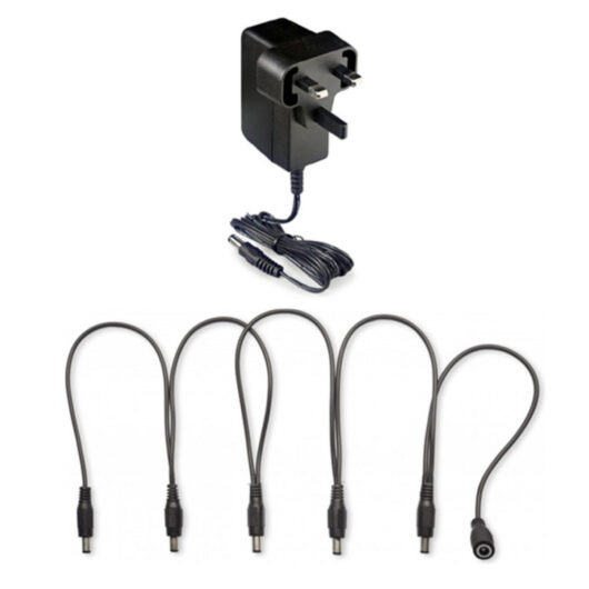 Stagg 9V DC1/A Power Supply and 5-Way Power Snake UK
