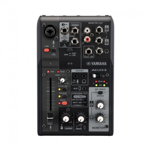 Yamaha AG03 MK2 3 Channel Mixer with USB Interface Black