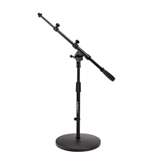 Trojan Pro Short Round Base Mic Stand with Telescopic Boom