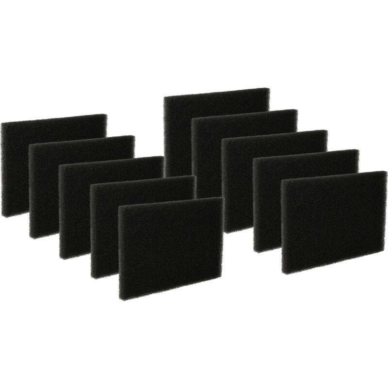 10x Motor Protection Foam Filter compatible with Vacuum Cleaner, Robot Vacuum Cleaner, Multi-Purpose Vacuum Cleaner Replacement for AEF03 - Vhbw