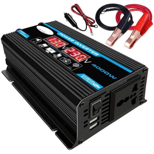 4000w Inverter 12v to 220v / 110v LED Car Power Inverter Converter Charger Adapter Dual USB Voltage Transformer Modified Sine Wave 12V-220V