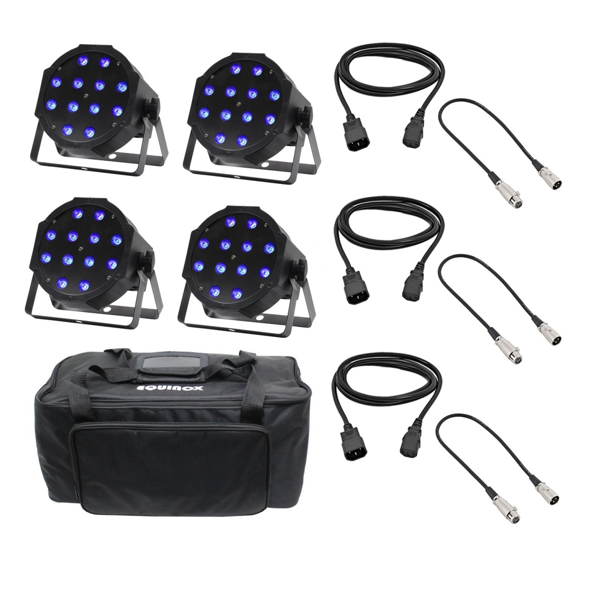 Equinox MaxiPar Tri MKII LED Par Can & Carry Bag Bundle