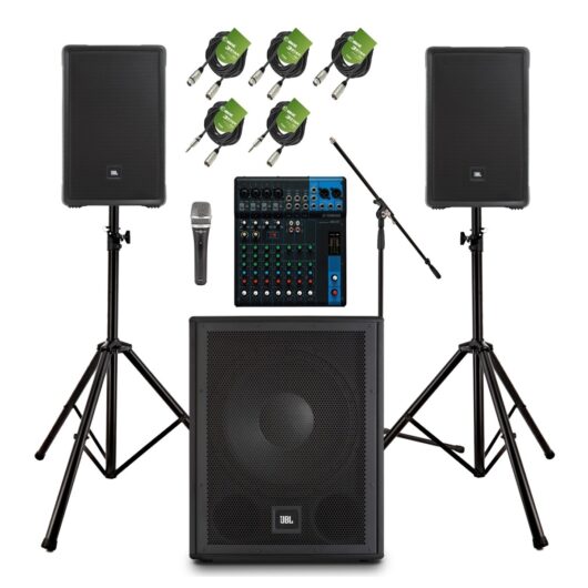 JBL IRX112BT Complete PA System Bundle