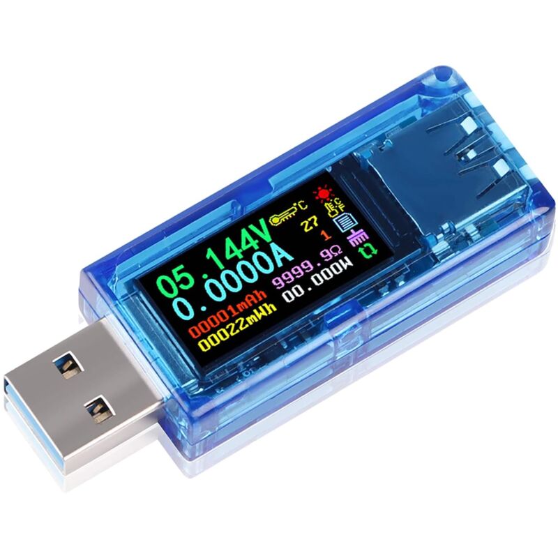 Memkey - usb 3.0 Tester Multimeter 3.7-30V 0-4A usb Digital Current Voltage Tester Voltmeter Ammeter Capacity Power Supply Charger Detector Upgraded