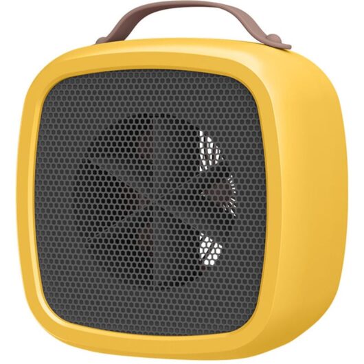 Portable Electric Heater Portable Indoor Heaters Anti-scalding Heater (Wall-Mounted Power Supply), Office, Home, Yellow