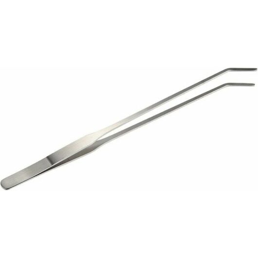 Tumalagia - 28cm Pince a epiler Longue Courbe Tweezer en Acier Inox pour Aquarium Bassin